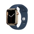 APPLE Watch Series 7 (GPS + Cellular) 45mm Smartwatch Edelstahlgehäuse Fluorelas