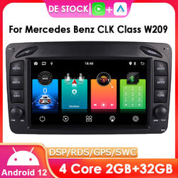 Android 12 Für Mercedes Benz CLK W209 W203 W463 W168 Autoradio GPS Navi Carplay