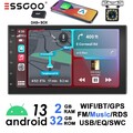 DAB+ Autoradio mit Bluetooth BT 2+32G 7zoll 2DIN MP5 Player USB GPS NAVI FM CAM