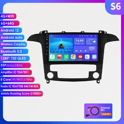 Für Ford S-Max S max 2007-2008 6+64G Radio DAB Bluetooth CarPlay Android auto FM