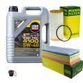 MANN Inspektionspaket 5 L LIQUI MOLY Top Tec 4100 5W-40 für Audi A4 Avant 8K5