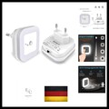 Dimmbares LED Nachtlicht Bewegungsmelder, 2er-Set Nachtlicht Steckdose Hellig...