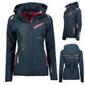 Geographical Norway Damen Softshell Jacke Übergangsjacke Outdoor Kapuze