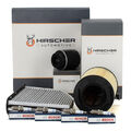 HIRSCHER Filterset + 4x BOSCH Zündkerze für VW GOLF 6 PASSAT TIGUAN 1.2/1.4 TSI