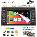 7" Android 14 2+64G Carplay Autoradio Für Ford Focus Transit MK7 C S-Max GPS RDS