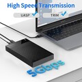 Externe Festplattengehäuse 2,5 Zoll USB 3.0 SATA Gehäuse für SSD und HDDs, UASP