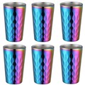 Edelstahl Doppelwand Becher 330 ml 6er Set f��r Outdoor Aktivit?ten