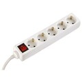 HAMA Steckdosenleiste 5-fach, mit Schalter, 1,4 m, Weiß (00047842) #1907301