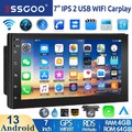 2 DIN Autoradio Mit Android 13 4+64G 7 Zoll Carplay NAVI Bluetooth WiFi RDS +KAM