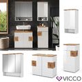 Vicco Badmöbel-Set Badezimmer-Möbel Bad-Schrank Eden Weiß Artisan modern Vicco