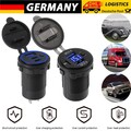 12V QC 3.0 PD USB Auto KFZ Steckdose Dual USB Ladegerät Buchse Dose KFZ Einbau