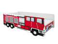 ACMA Kinderbett Auto-Bett Feuerwehr mit Rausfallschutz, Lattenrost und Matratze