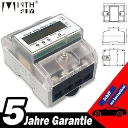 Stromzähler LCD Drehstromzähler Kalibriert 3 Phasen für DIN Hutschiene 4 Draht