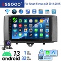 +Kam 1+32G Android 13 Carplay Autoradio Navi WIFI Für Smart Fortwo 451 2011-2015