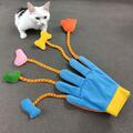 Katzen-Teaser-Handschuhe mit Glöckchen-Plüschspielzeug für Kätzchen, Welpen,