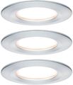 Paulmann EBL Set Nova Coin rund starr LED 3x6,5W 2700K 230V Alu ged/Alu