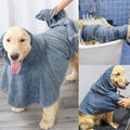 Hundebademantel Haustiermantel Bademantel saugfähiger Trockencape für Hunde M-XL