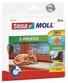 Tesa Fenster- u. Türdichtungen moll E-Profil - Gummi braun, 10 m für Spalten