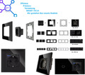 Touch Lichtschalter Steckdosen Module Schuko, Wechselschalter, WiFi, USB Schwarz