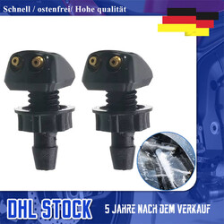 2X Waschwasserdüse Spritzdüsen Scheibenwaschdüse Universal Auto Wasser Düsen DHL