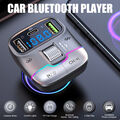 Auto Bluetooth5.3 FM Transmitter Wireless USBAdapter MP3 Player Schnellladegerät