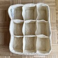 IKEA Komplement, Organizer, Aufbewahrungskorb, Strick, 9 Fächer, Beige, wie neu