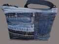 Handarbeit *Unikat*  große  Handtasche Patchwork  Upcycling  Jeanstasche