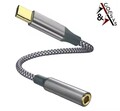 USB Typ C auf zu AUX 3,5mm Kopfhörer Klinke Adapter für Handy Samsung vergoldet