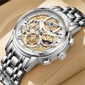 Quarzuhr Uhr Armbanduhr Mechanik Herren Männer Uhren Datum Sportuhr Wasserdicht
