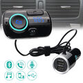 2x USB Für Handy Ladegerät FM Transmitter Auto MP3 Bluetooth Kfz Radio Adapter