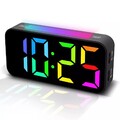 Wecker Digital Nachttisch Uhr USB Alarm Clock mit LED RGB Licht mit Snooze Alarm