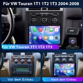 2G+32G Android 14 Autoradio Carplay GPS Navi für VW Touran 1T1 1T2 1T3 DAB+KAM