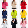 Damen Sweatshirt Langarmshirt Pullover mit Kapuze Basic Unifarben Zipp DSTREET