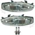 Halogen Scheinwerfer Set für Mitsubishi Colt 9.00>> H4 ohne Motor inkl. Lampen
