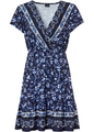 Kleid mit sommerlichem Print Gr. 36/38 Dunkelblau Floral Damen Minikleid Neu*