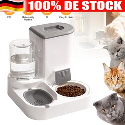 Hunde Wasser- und Futterspender Futterautomat Wasserspender Katzen Futterstation