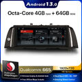 Qualcomm Android 13 Navi Autoradio DAB+CarPlay DSP 2K Screen BMW 5er F10/F11 CIC
