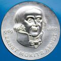 DDR, 20 Mark, 1985, Ernst Moritz Arndt, Silber, Stempelglanz Erhaltung !