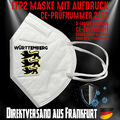 FFP2 Atemschutzmaske Mundschutz CE 2163 zertifiziert Baden Württemberg Wappen