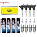 4x MAGNETI MARELLI Zündspule +4x BOSCH Zündkerze Super 4 für Audi TT 8N3