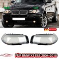1Paar Scheinwerfergläser Abdeckung Ersetzen Linsen für BMW X3 E83 2004-2010 Neu