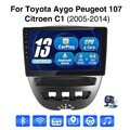 Android 13 Carplay Für Peugeot 107 Toyota Aygo C1 Autoradio 4+64G GPS RDS Kamera