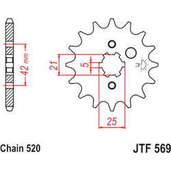 Zahnrad Ritzel 15Z Teilung 520 front sprocket 15tooth pitch YFZ XT KL Z DT YFM K