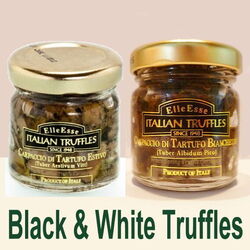 2x30g Italian Truffle Carpaccio 1x black Tuber aestivum & 1x white Tuber albidum