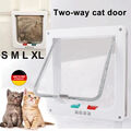 Katzenklappe Katzentür Hundeklappe M-XL Eingangskontrolle System Hunde 4-Wege