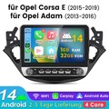 Android 14 Autoradio GPS Navigation WIFI BT DAB+ Für Opel Corsa E 2015-2019 Adam
