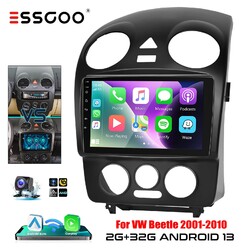 9 Zoll Autoradio Carplay Android 13 32G GPS NAVI RDS Cam Für VW Beetle 2001-2010
