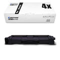 4x Eurotone ECO Patrone SCHWARZ kompatibel für Brother HL-3142-CW MFC-9342-CDW