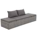 Gartenbett Gartenliege Lounge Sonnenliege Poly Rattan Sofa Bett mit Kissen DE