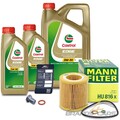 MANN-FILTER ÖLFILTER+7L CASTROL EDGE 5W-30 M FÜR BMW X6 E71 E72 xDrive 35i